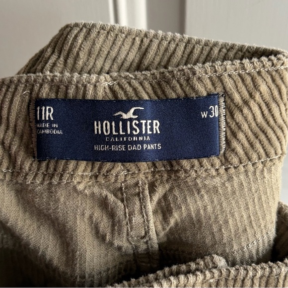 •Hollister• Women Corduroy High Rise Dad Pants - Size 11/30 - Picture 2 of 7